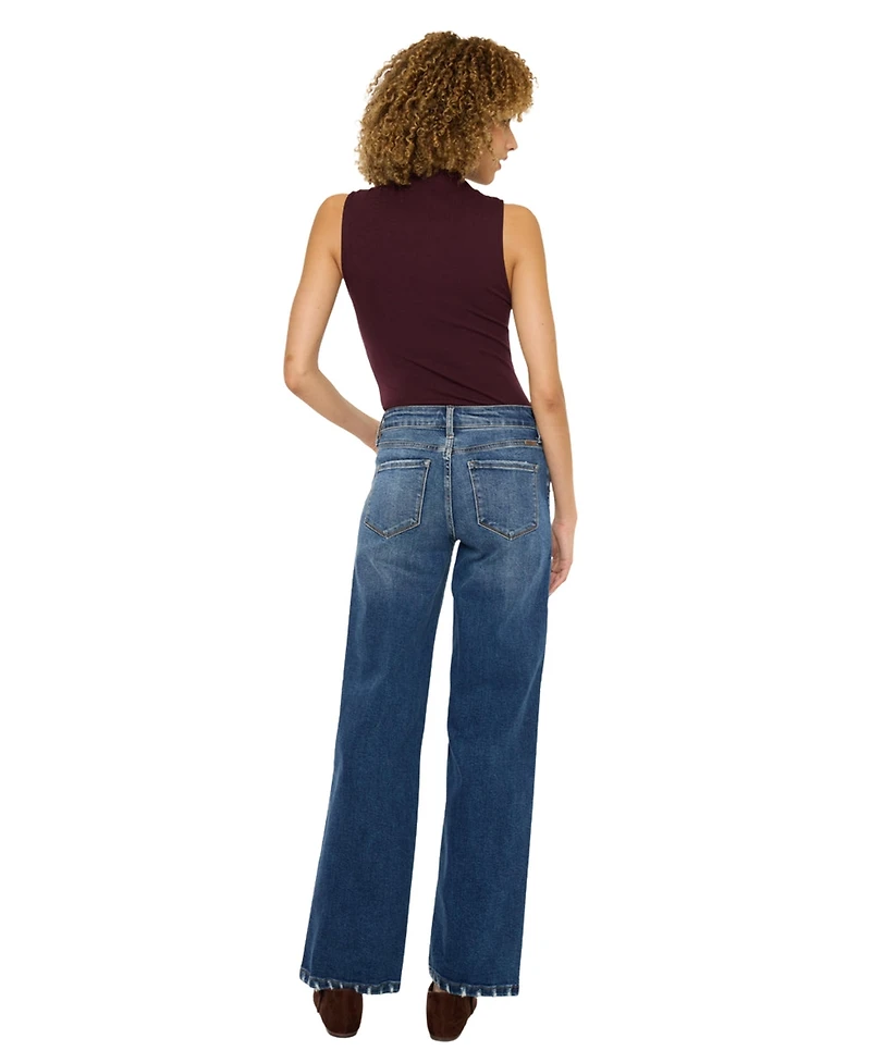 KanCan Essential Women's Dania High Rise Wide-Leg Jeans