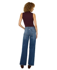 KanCan Essential Women's Dania High Rise Wide-Leg Jeans