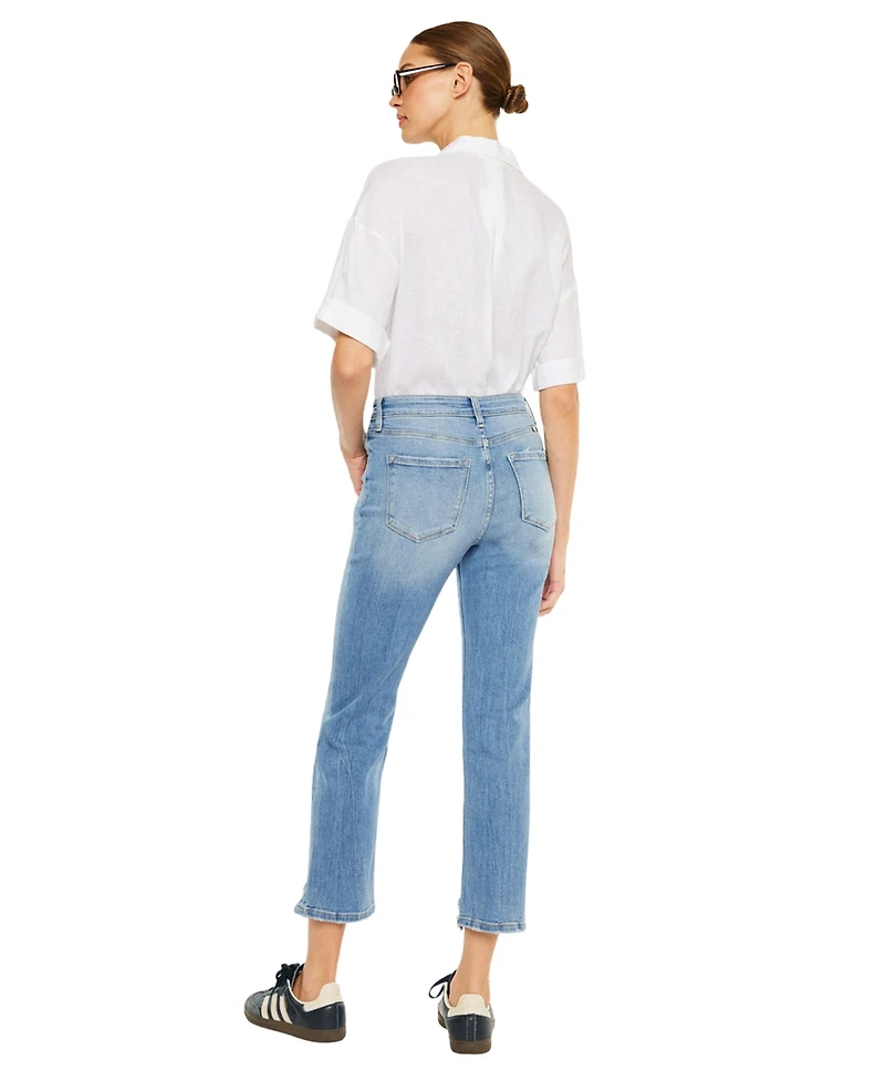 KanCan Essential Women's Angela High Rise Slim Crop Straight Jeans