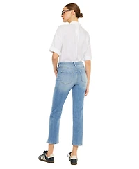 KanCan Essential Women's Angela High Rise Slim Crop Straight Jeans