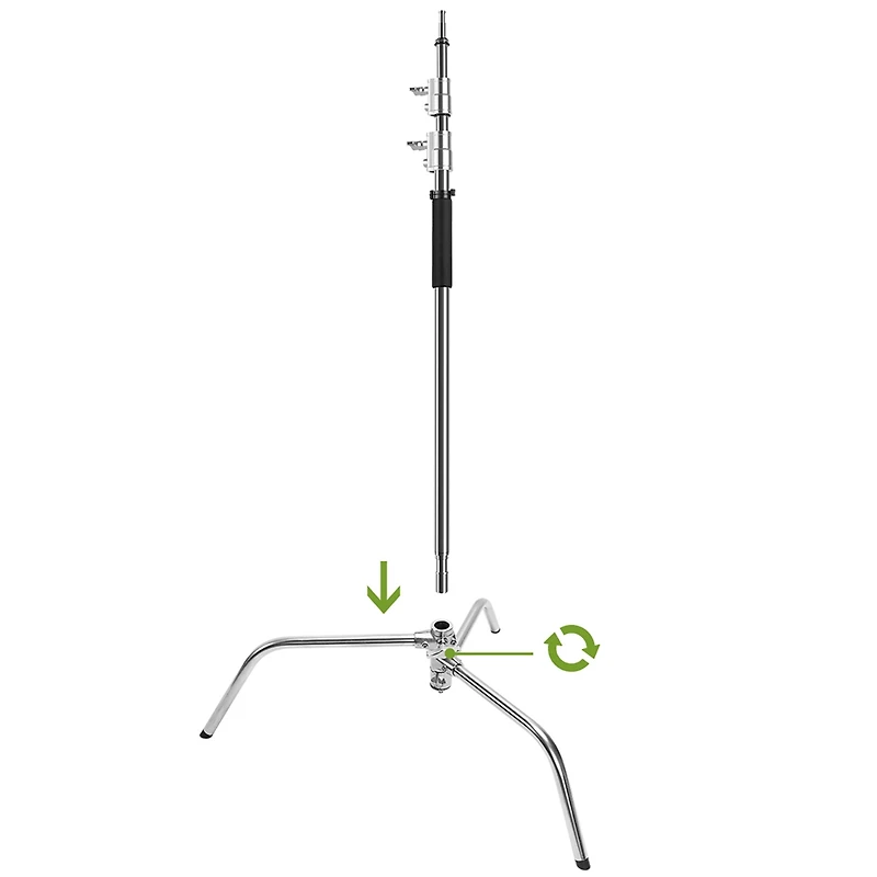 Gvm C360 10.5 inch Turtle Base C-Stand and Cross Arm Boom Kit 192223234604