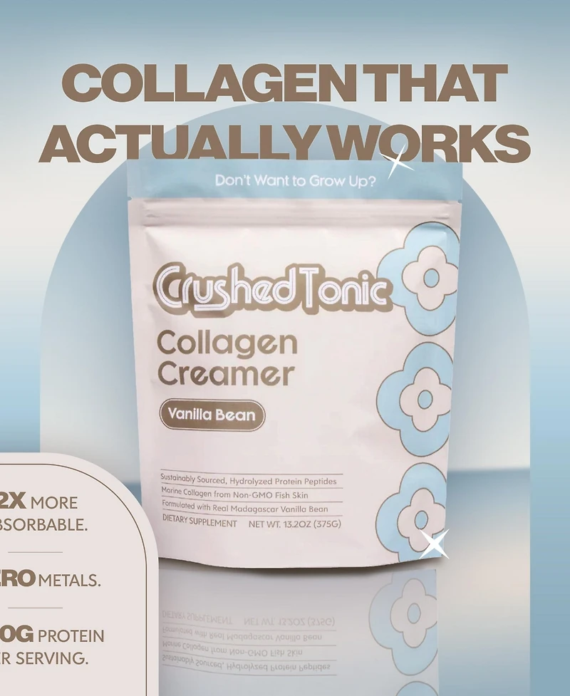 Crushed Tonic Vanilla Bean Collagen Creamer Supplement