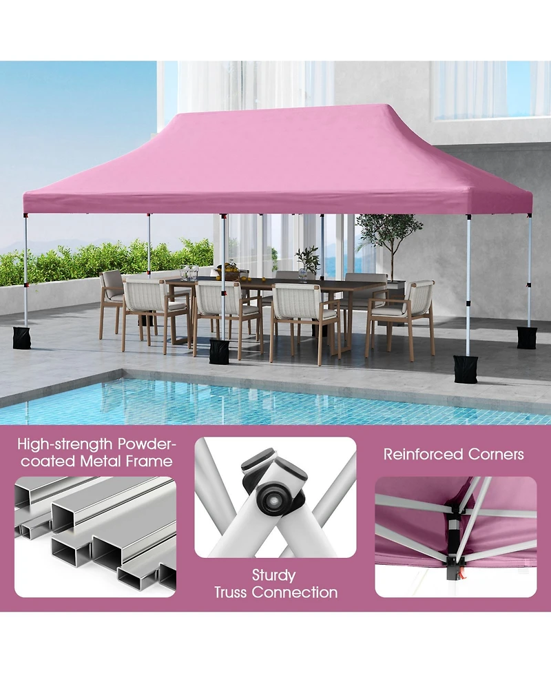 Sugift 10 X 20 Ft Pop up Canopy Tent Foldable Portable Outdoor Gazebo with Carry Bag