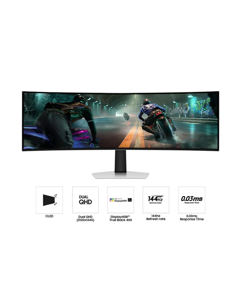 Samsung 49-in Odyssey Qd-oled G9 (G91SD) Dual Qhd Curved Gaming Computer Monitor