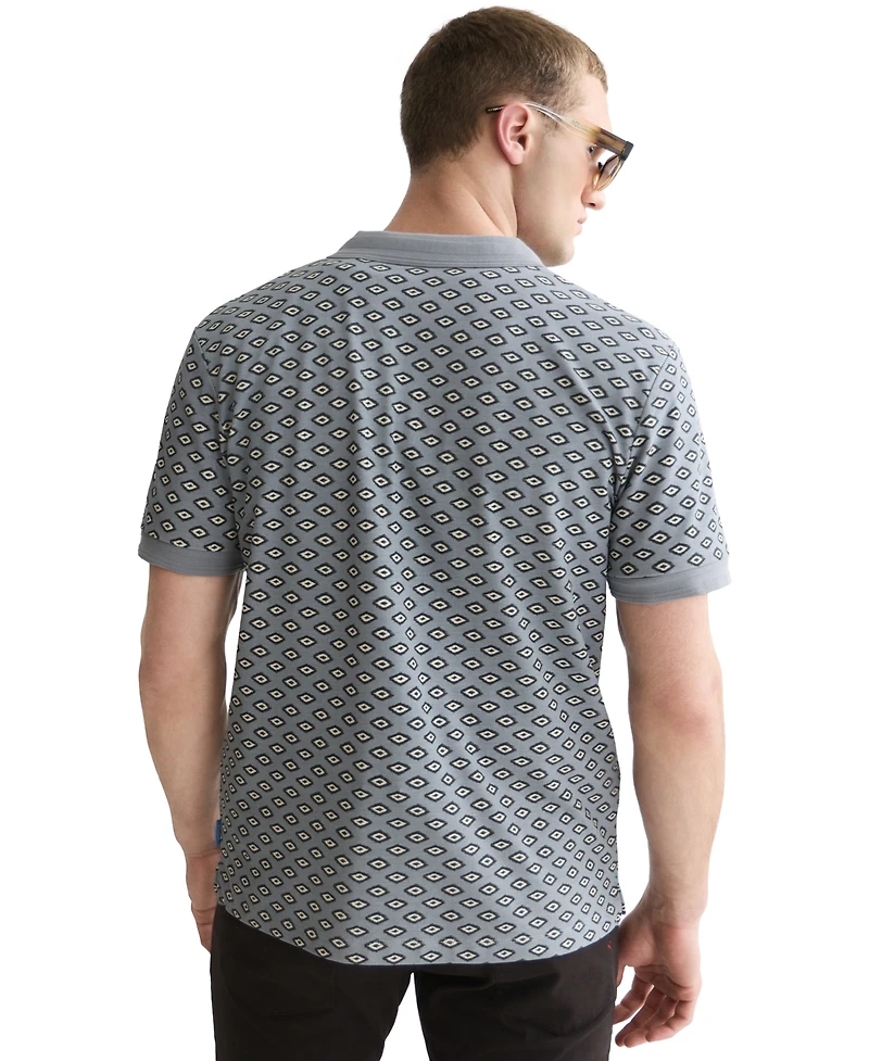 Scotch & Soda Men's Geo Print Short-Sleeve Polo Shirt