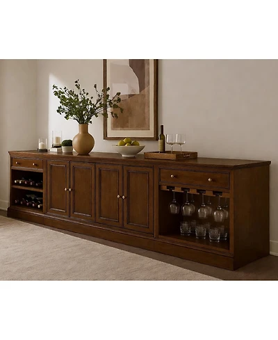 Amren 65" 4 Door Console and Open Bases with Drawers