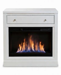 Amren 32" Wood Drawer Open Base with Fireplace Insert