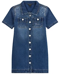 Guess Girls' 7-16 Denim Short-Sleeve Dress