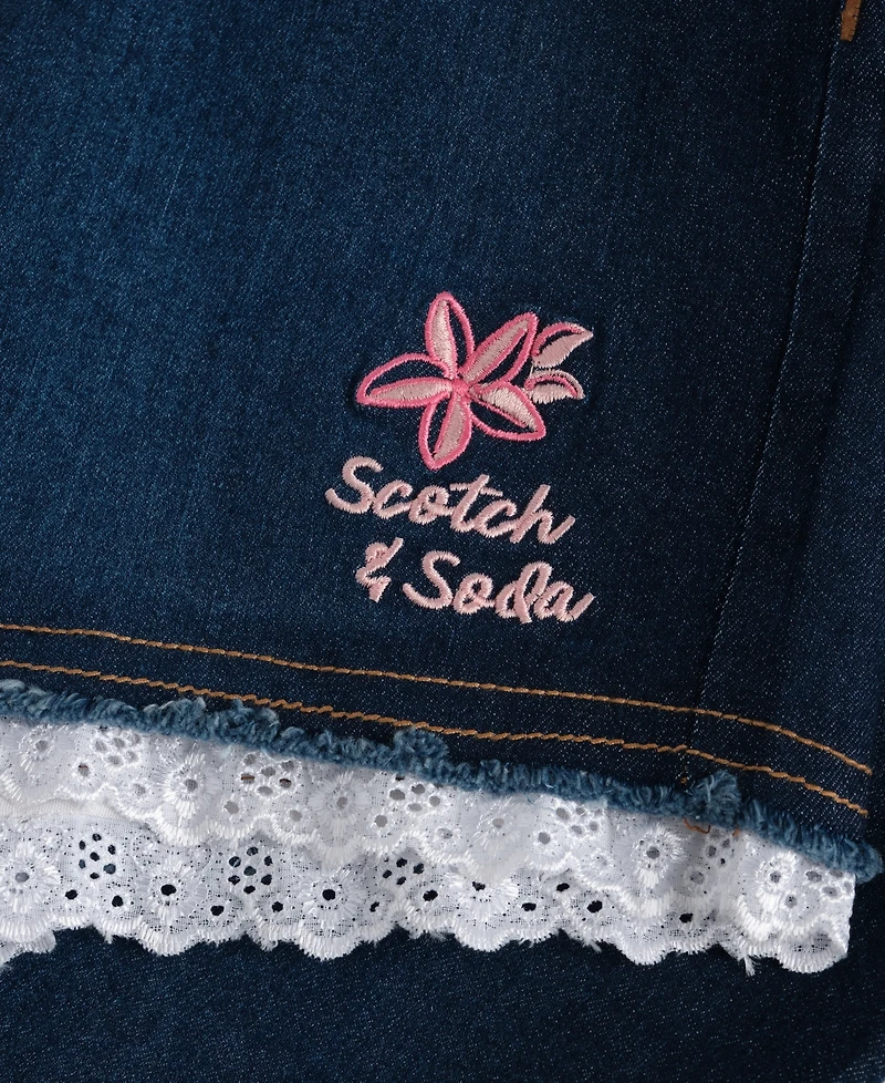 Scotch & Soda Toddler Girls' 2T-4T Short-Sleeve T-Shirt and Shorts, 2-Piece Set