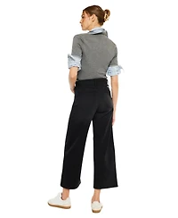 KanCan Women's Victoria Ultra High Rise Cropped Wide-Leg Jeans