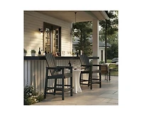 sumyeg All Weather Hdpe Bar Height Adirondack Chair with Armrests and Cup Holder