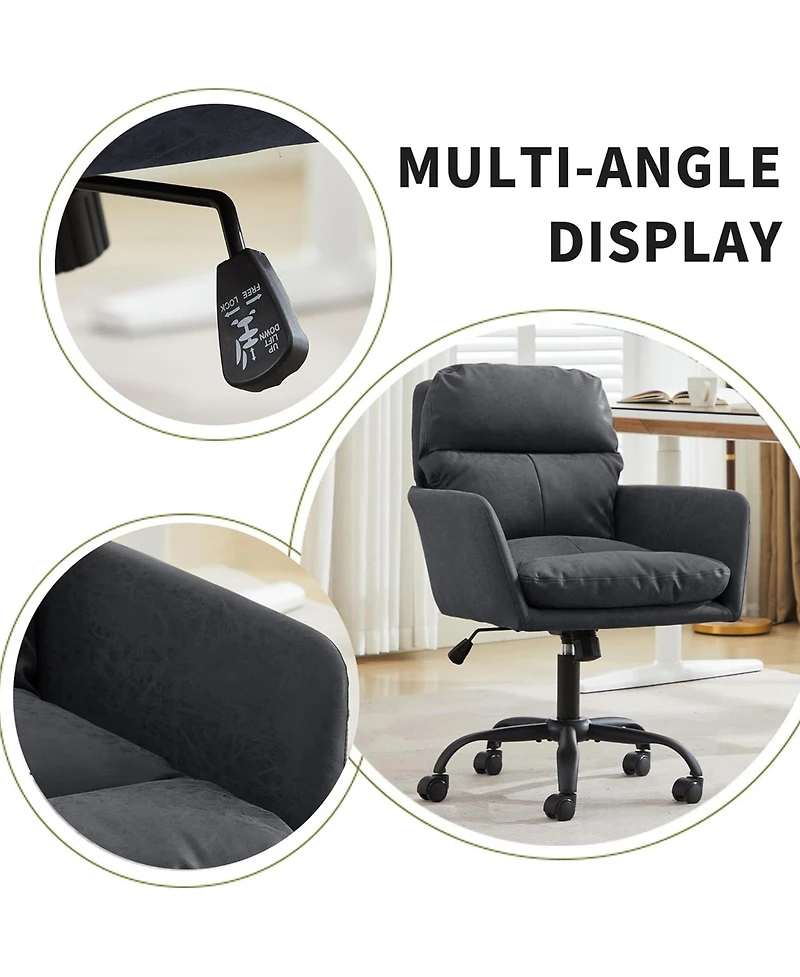 Rainsken Pu Leather Office Desk Chair