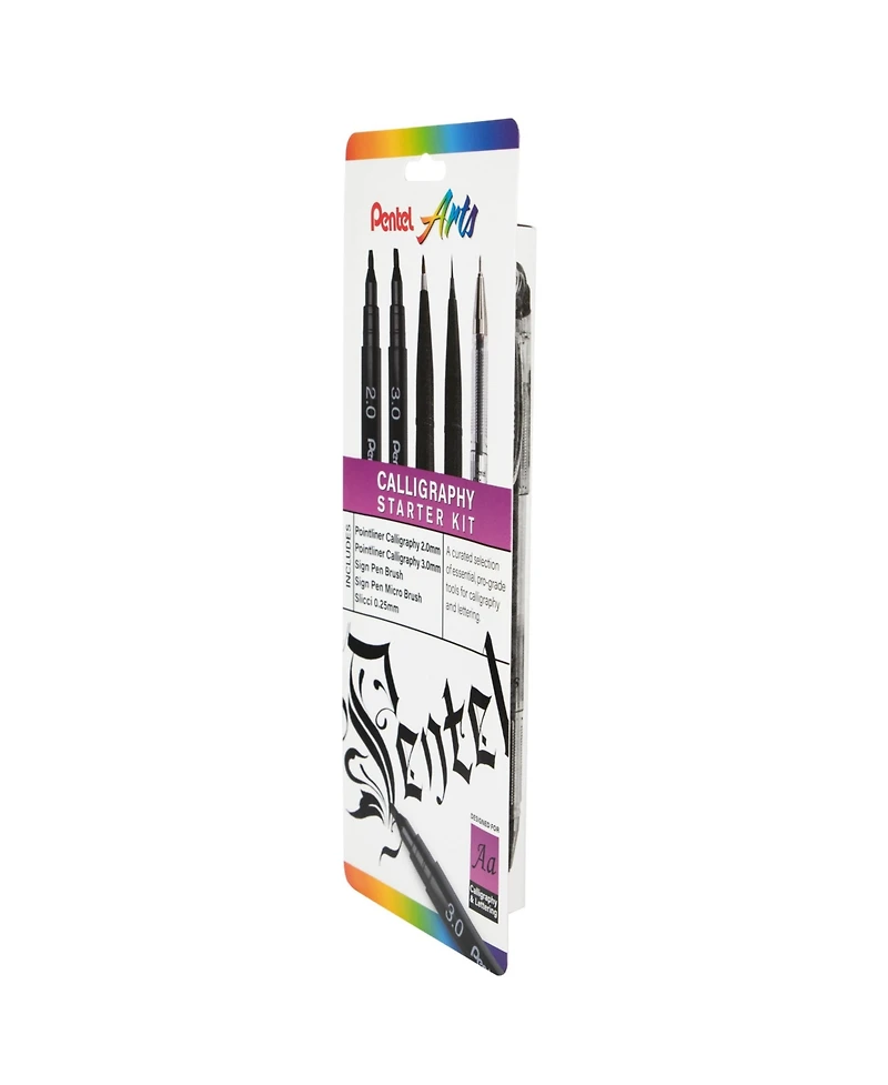 Pentel Arts Calligraphy Starter Kit, 5-pk