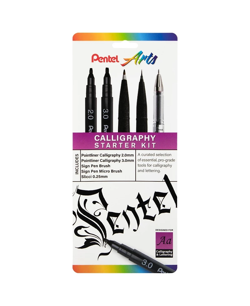 Pentel Arts Calligraphy Starter Kit, 5-pk