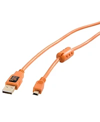Tether Tools Pro 15' Usb 2.0 A Male to Mini B 5 Pin Gold Plated Cable, High Visibility