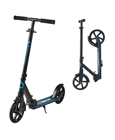 Mecale 2-Wheel Kick Scooter, Adjustable Handlebar, Wide Non-Slip Deck, Foldable Lightweight, 220-Lb Capacity