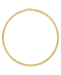 Macy's Double Sided Reversible Omega Necklace in 14k Gold Over Sterling Silver & Sterling Silver