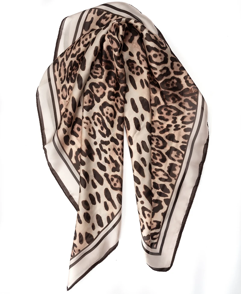 Vince Camuto Soft Border Leopard Square Scarf