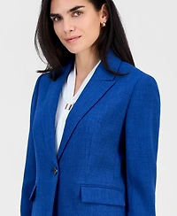 Kasper Petite Peak-Lapel One Button Jacket