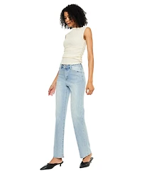 KanCan Women's Cheriese High Rise Straight-Leg Jeans