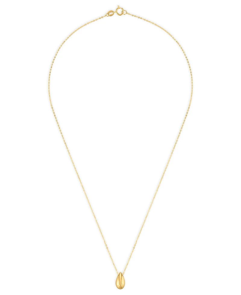 Macy's Teardrop Pendant Necklace in 10k Yellow Gold