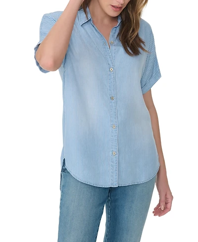 Gloria Vanderbilt Women's Daisy Point Collar Short-Sleeve Shirt