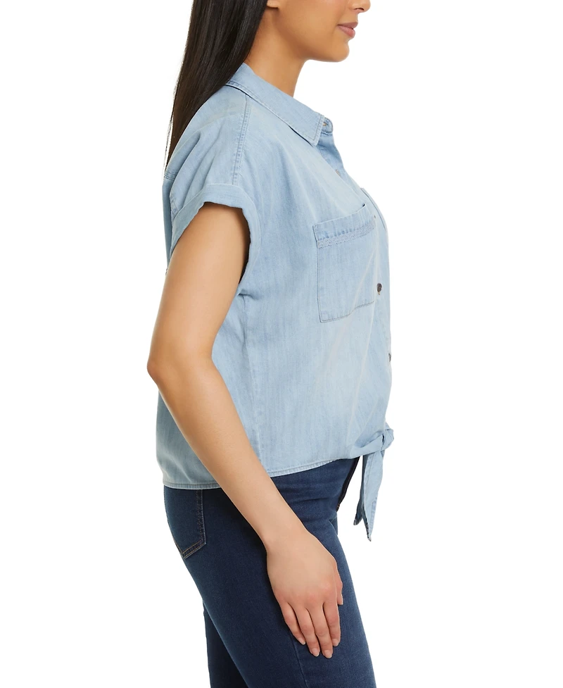 Gloria Vanderbilt Women's Jasmina Tie-Front Shirt