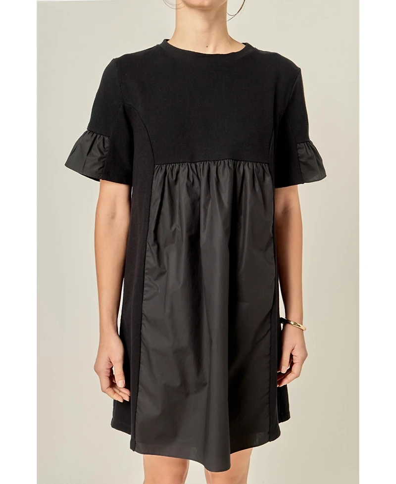 English Factory Women's Solid Mini Dress