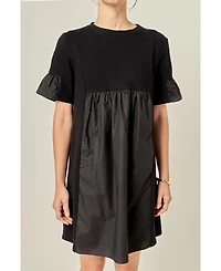 English Factory Women's Solid Mini Dress