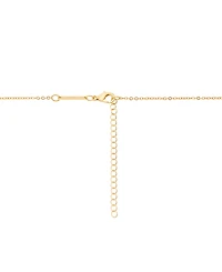 Unwritten Imitation Pearl and Cubic Zirconia Gold-Tone Plated Cross Pendant Necklace