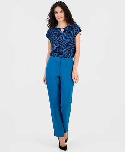Kasper Women's Ava Straight-Leg Crepe Pants