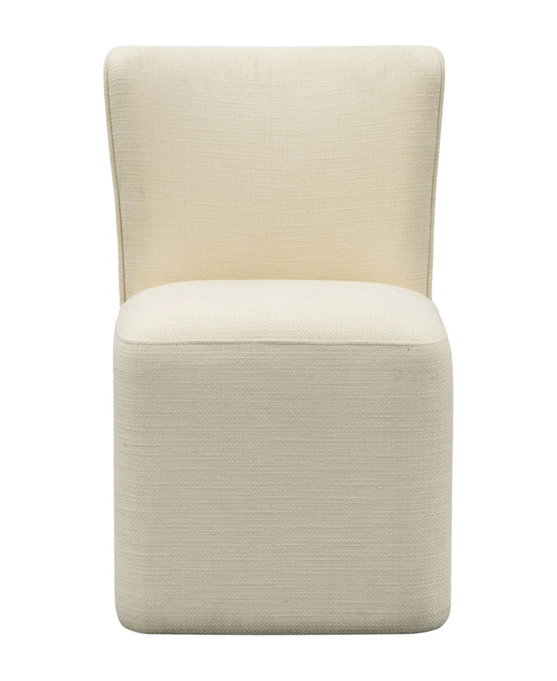 Madison Park Vela 20.25" Upholstered Dining Chair with Casters