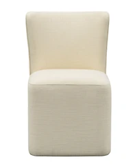 Madison Park Vela 20.25" Upholstered Dining Chair with Casters