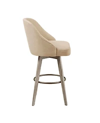 Madison Park Pearce 20" Upholstered Swivel Bar Stool