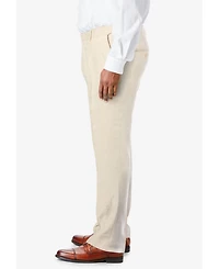 KingSize Big & Tall Linen Blend Plain Front Dress Pants