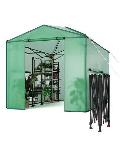 gaomon Pop-Up Greenhouse with Durable Pe Cover, Grow Tent for All Seasons Indoor Outdoor Plants