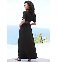 Lascana Women's Crochet Trim Cover up Beach Dress