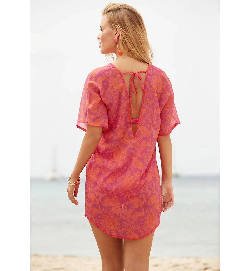 Lascana Women's Tropical Cover up Beach Dress