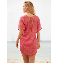 Lascana Women's Tropical Cover up Beach Dress