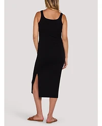 Motherhood Maternity Women's Sleeveless Side Ruched Midi Dress
