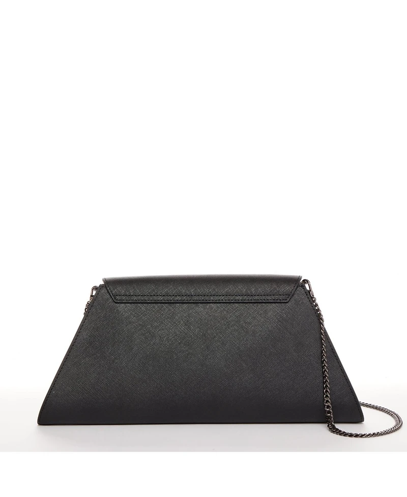 Susu Women's Saffiano Leather Envelope Clutch Purse Crossbody Evening Bag with Chain Strap Elegant Handbag