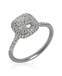 Pre-Owned Tiffany & Co 1.07 ct Cushion Diamond Soleste Double Halo Engagement Ring