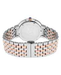 GV2 by Gevril Women's Genoa Swiss Quartz Diamond Two tone Iprg/Ss Stainless Steel Bracelet Watch