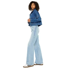 KanCan Women's Jailene Denim Windbreaker Jacket