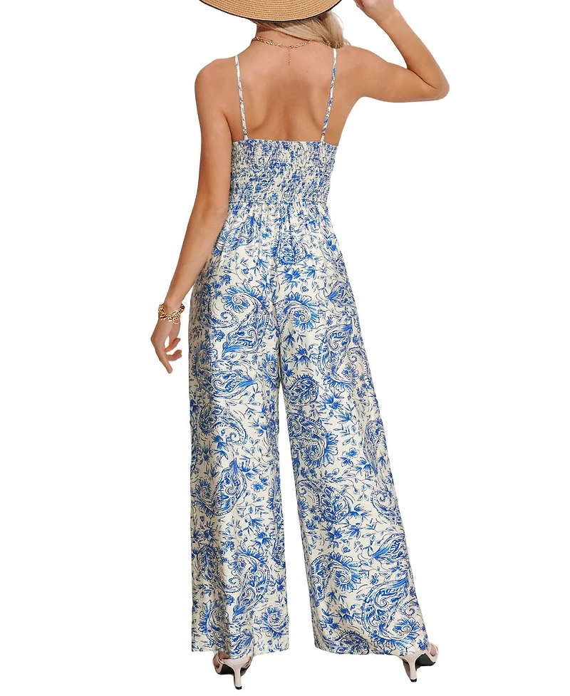 Cupshe Women's Summer Paisley Print Jumpsuit