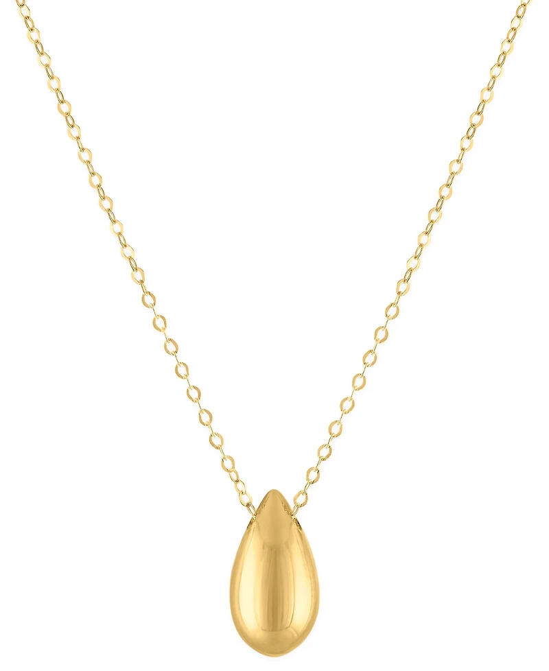 Macy's Teardrop Pendant Necklace in 10k Yellow Gold