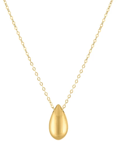Macy's Teardrop Pendant Necklace in 10k Yellow Gold