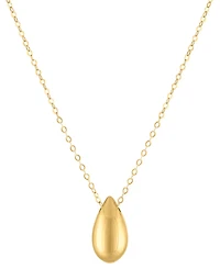 Macy's Teardrop Pendant Necklace in 10k Yellow Gold