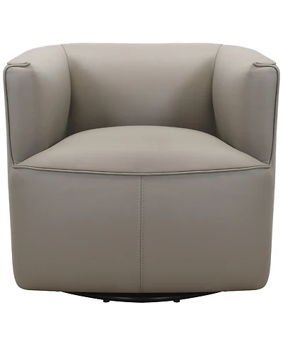 Muriel 40" Leather Accent Swivel Chair