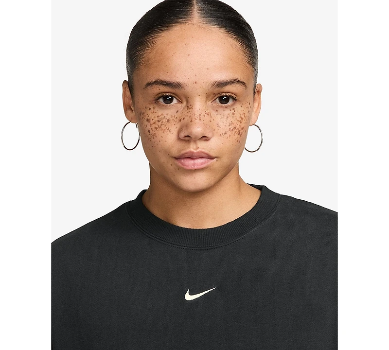 Nike Women's Studio Fleece Oversized Crewneck Sweatshirt